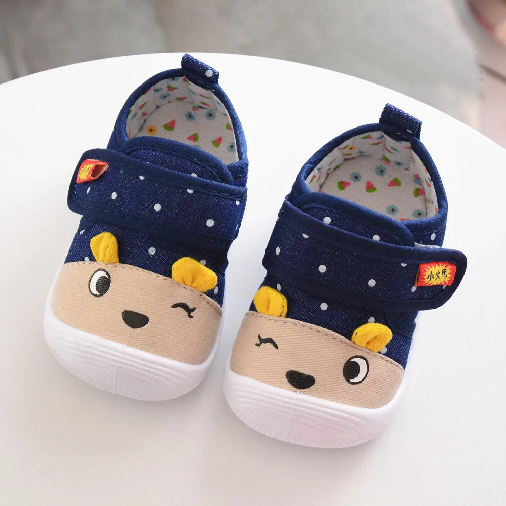 Детские Нескользящие кроссовки babyslofjes мультяшная мягкая подошва пищалка летняя