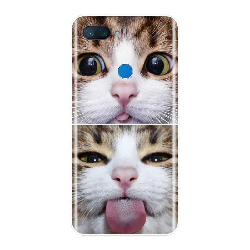 Мягкий силиконовый чехол для телефона Xiaomi Mi A1 A2 Lite 8 SE 5 5C 5S 5X 6 6X Plus милый кот Kawaii