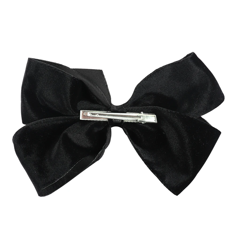 

7.5" Solid Velvet Hair Bows For Girls Kids Hairgrips with Alligator Clips Handmade Children Hair Accessories Children Hairgrips