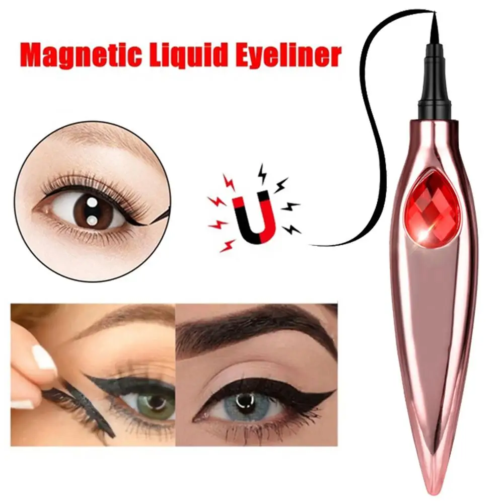 Жидкая подводка для глаз магнитная Водостойкая Подводка розовое золото макияж