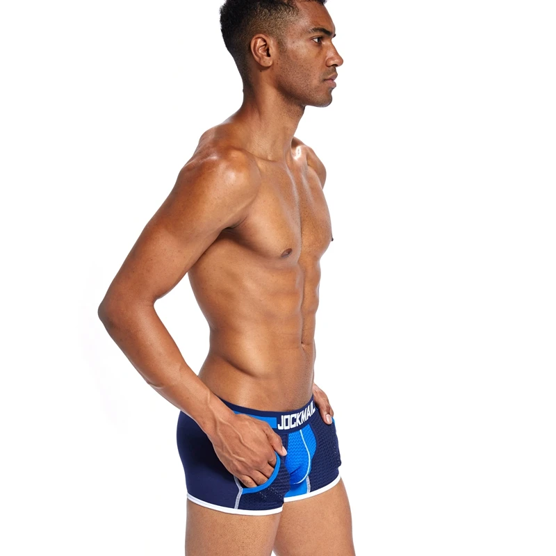 JOCKMAIL Брендовые мужские трусы-шорты из хлопка, сексуальное мужское нижнее белье, мужские трусы, легкие мужские трусы, шорты, сетчатые дышащие u-образные выпуклые сумки