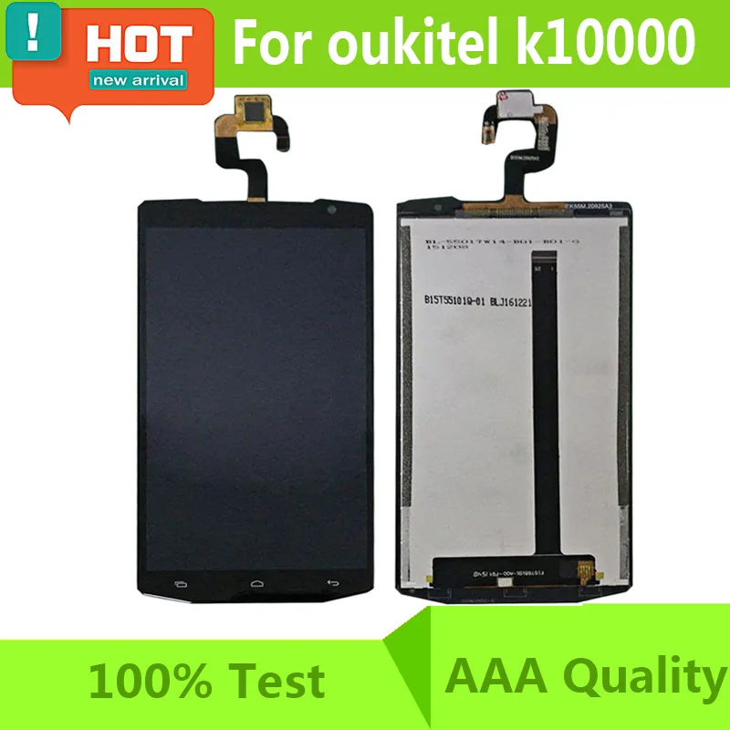 5.5 черный 100% оригинал k10000 ЖК-дисплей с сенсорным экраном Ассамблея TP Для Oukitel