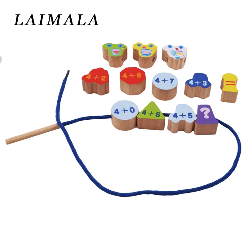 Мультяшные животные овощные деревянные игрушки детские натянутые нарезные