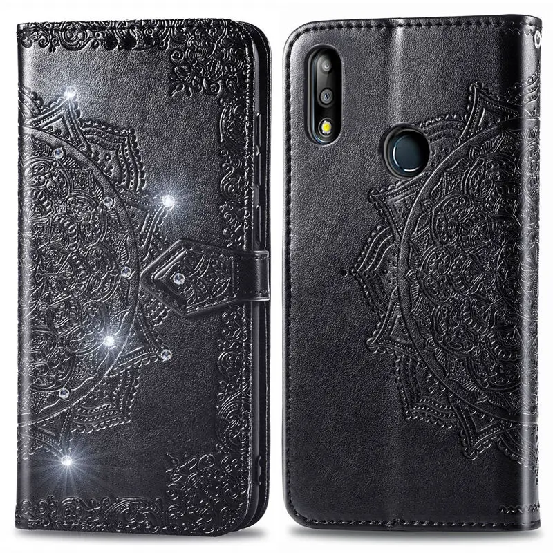 Чехол для телефона ASUS ZB631KL с бриллиантами и откидной крышкой защитный чехол из