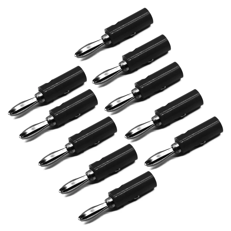 10Ps 4mm Black Banana Plug Test Type White Color Head Connector Terminal |