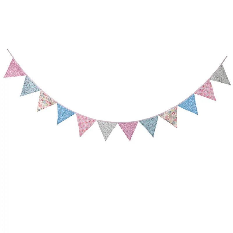 Новые цветные тканевые флаги 4 цветов баннеры для свадебного декора гирлянда