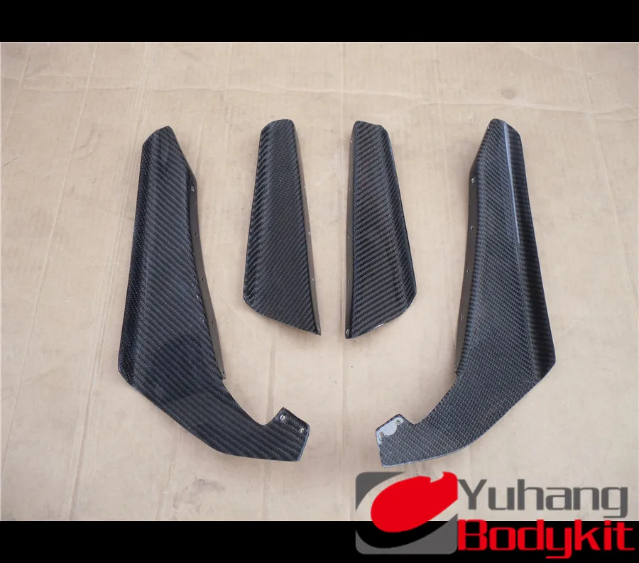 Передний бампер 4 шт сплиттер Canards CF для 1999 2002 Skylline R34 GTR OEM углеродное волокно|front