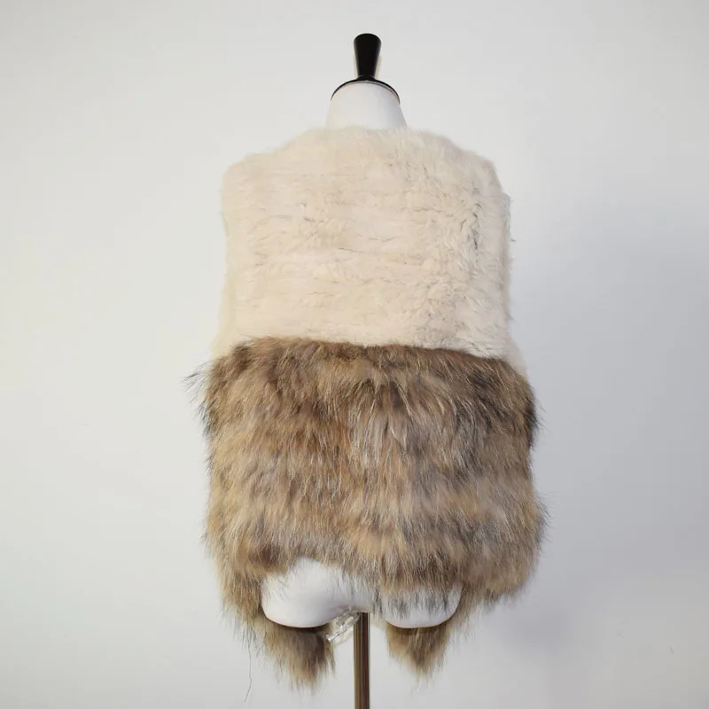 Жилет женский из натурального меха лисы ассиметричная длина LF4101 | Женская одежда