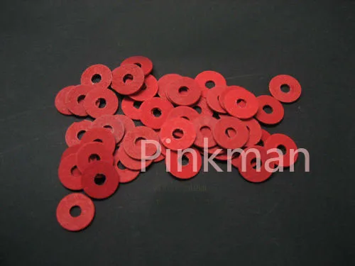 

1000 Pcs M5 5mmx15mmx1mm Red Insulating Fiber Washer