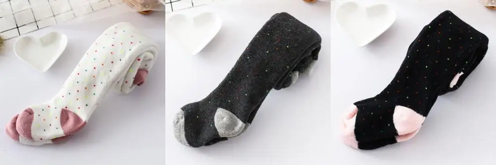 3 шт./лот; Детские плотные теплые колготки; хлопковые колготки для маленьких девочек; трикотажные колготки для младенцев; мягкая одежда для младенцев - Цвет: 3