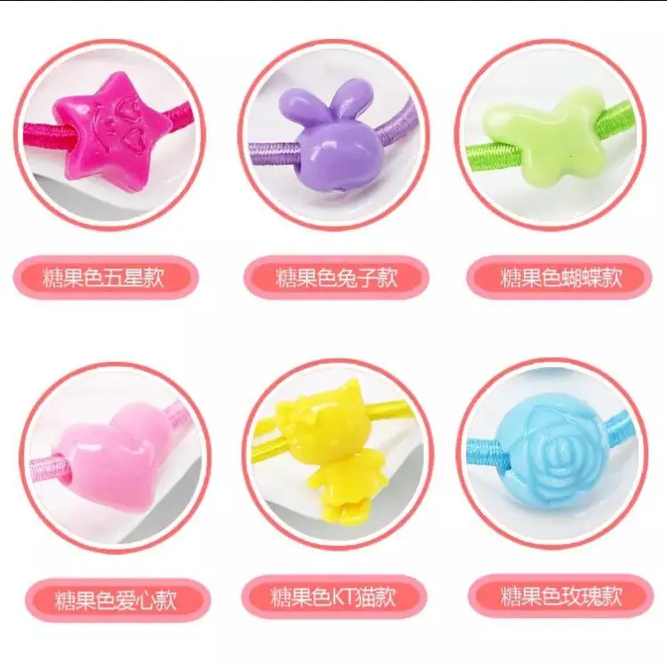 2 PCDay Корея Дети Круг Headrope Упругая Сила Рулевой Веревка Девушка Диск Волос