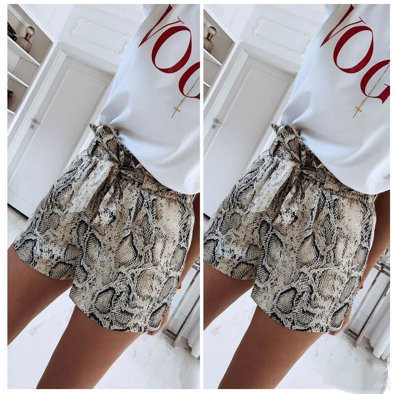 Женские летние модные короткие брюки с высокой талией свободные женские шорты