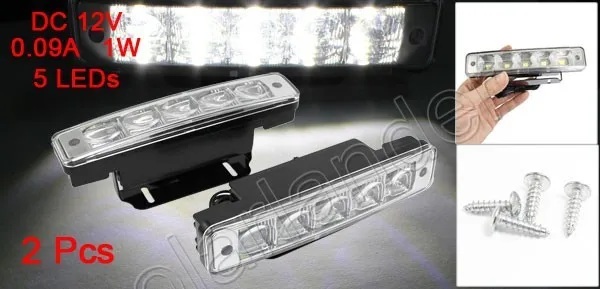 Новейшие Автомобильные дневные ходовые огни 2 шт./компл. 5 LED DRL Белый