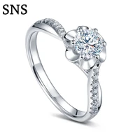 solid 14k white gold au585 0 3ct certified hsi round cut genuine natural diamonds wedding women trendy fine jewelry ring