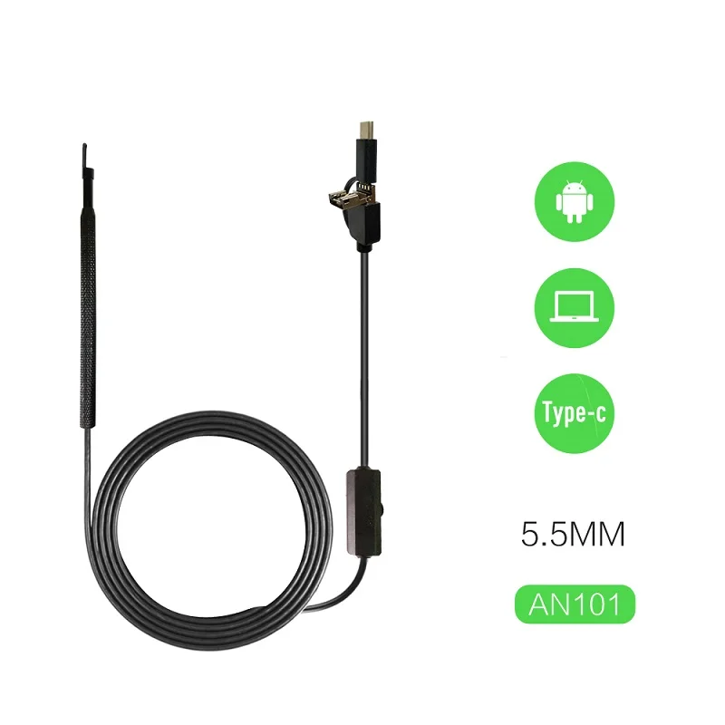 HD720P 3 в 1 ушной очиститель эндоскоп 5 мм 6 светодиодный отоскоп медицинский