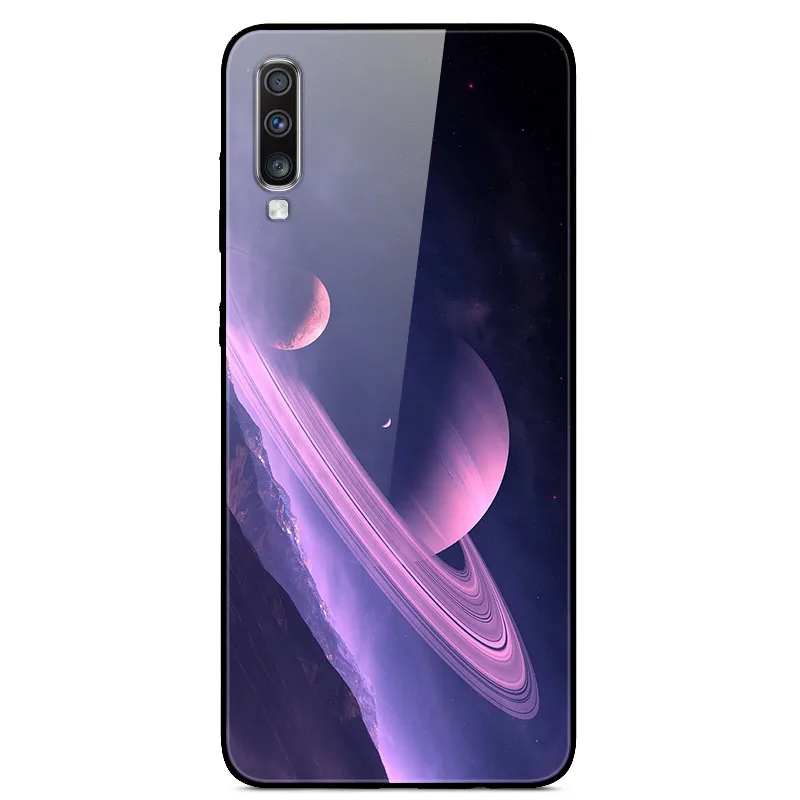 as photo 42 Роскошный стеклянный чехол для samsung Galaxy A70, чехол A 70, чехол на заднюю панель для samsung A70, чехол A705F 6,", ТПУ Рамка, бампер - Цвет: as photo 42