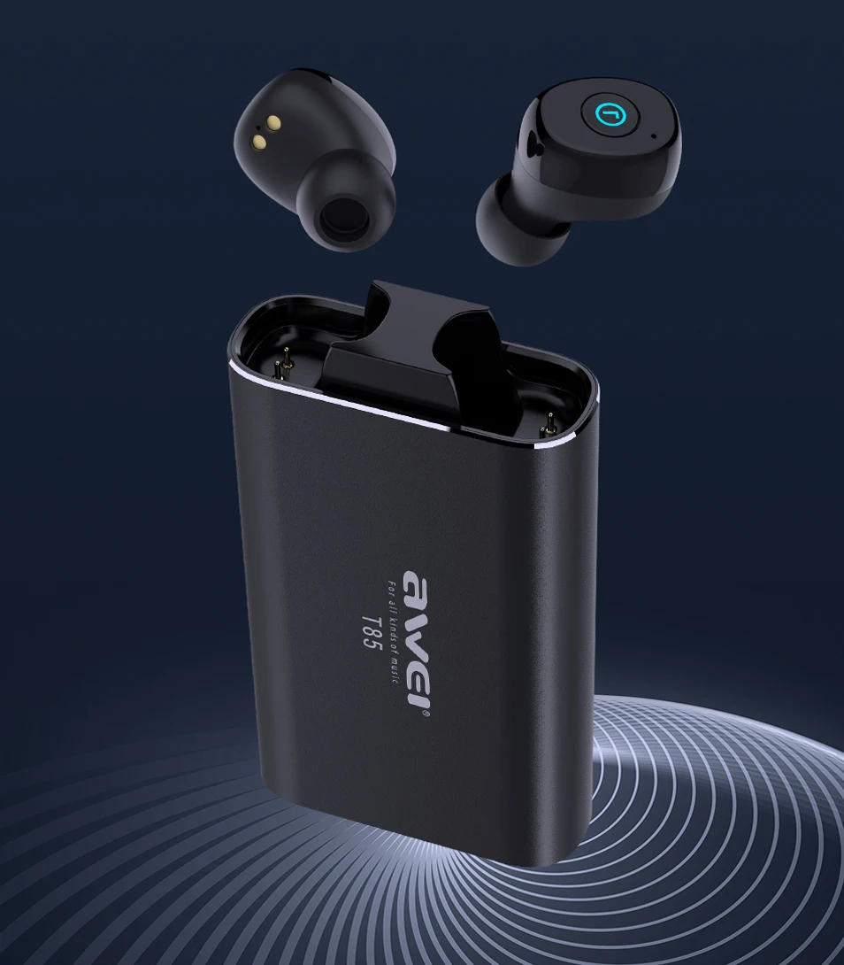 TWS-Наушники AWEI T85 с поддержкой Bluetooth 5 0 и внешним аккумулятором на 1800 мА · ч |