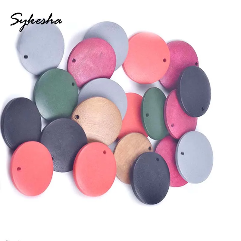 

New 20pcs/set Wood Pendant DIY Accessories For Necklace Earrings Keychain Christmas Decoration
