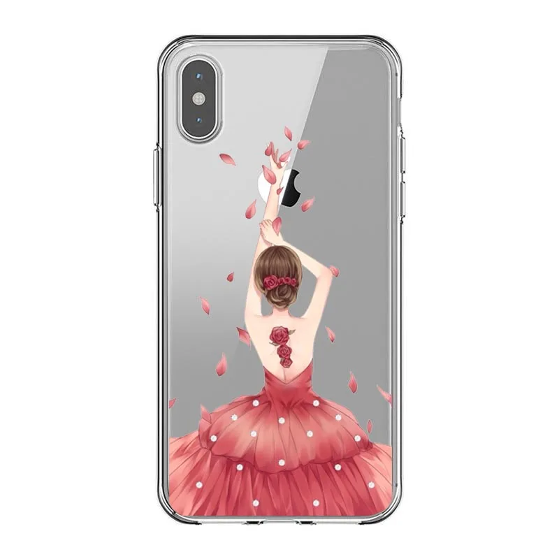 Роскошный мягкий чехол для iPhone X 5 5S SE 6 6splus 7 8plus XR XS Max с рисунком бабочки Белоснежки