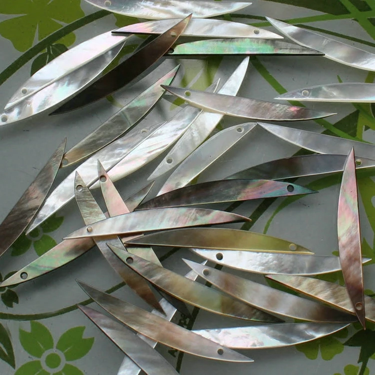 100pcs/lot 5x38mm Natural Long Moon Mother Pearl Shell for DIY Jewelry MOP Beads | Украшения и аксессуары