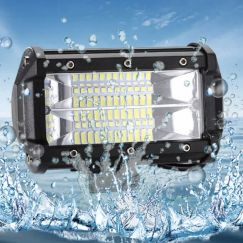 72 Вт светодиодный рабочий свет бар 10800LM 12V 24V 5 дюймов супер яркий 24 LED прожектор