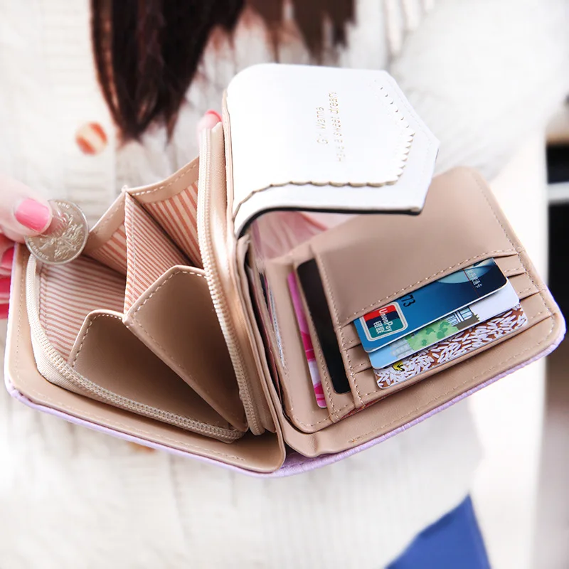 Модный женский кошелек из кожи аллигатора на молнии карамельных цветов 2019