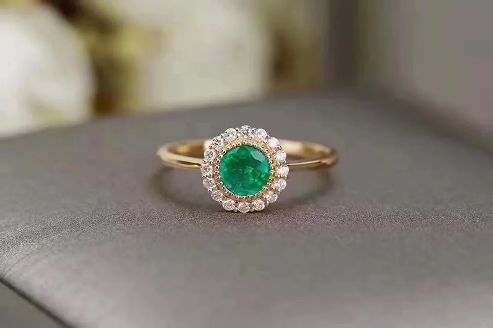 Fidelity natural 3.5mm emerald s925 sterling silver elegant fine jewelry sets for women wedding green gemstone | Украшения и
