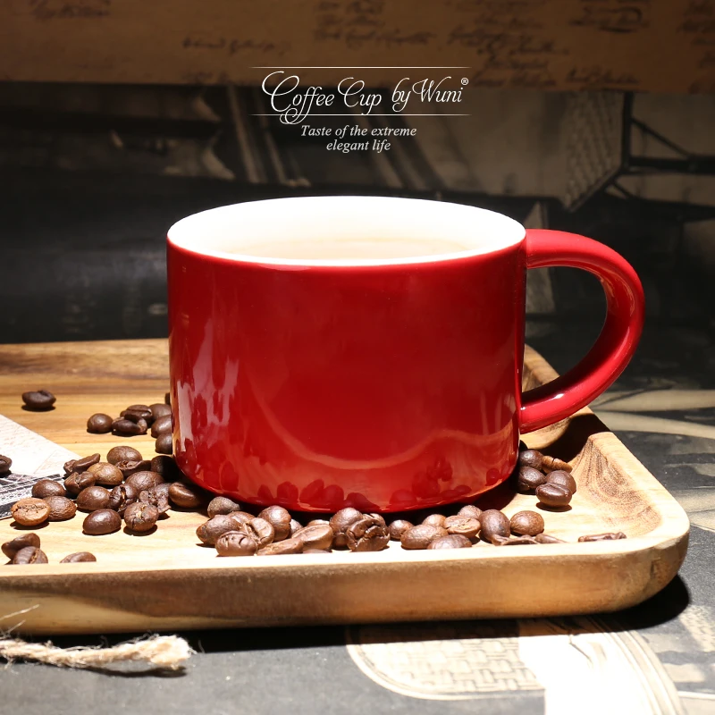 Европейская креативная красная кофейная кружка 300 мл для молока простая