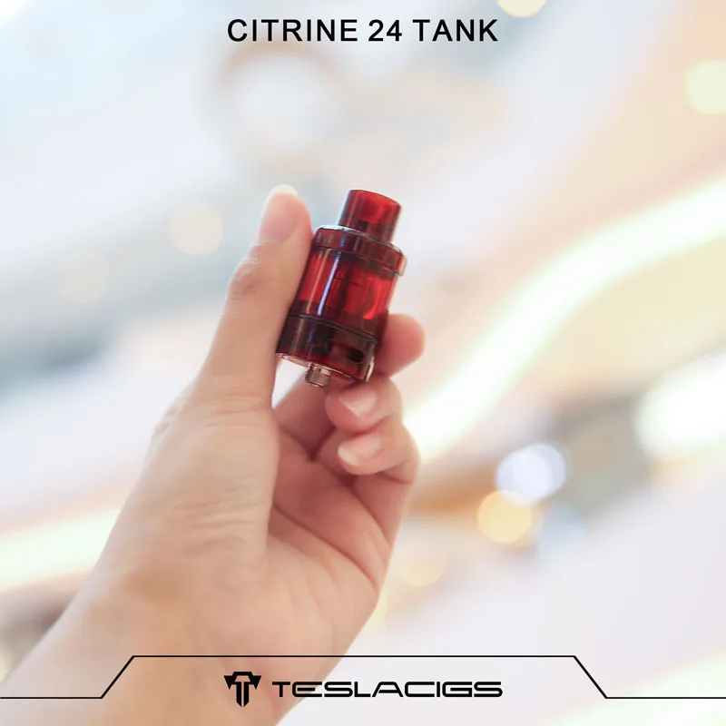 Оригинальный Tesla Citrine 24 бак 4 мл мм Диаметр Teslacigs распылитель и регулируемый