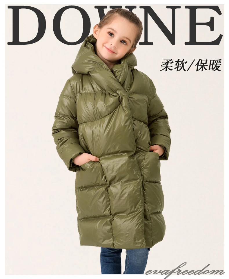 Зимняя куртка для девочек, детская длинная теплая зимняя куртка с капюшоном пальто для девочек парка для девочек-подростков пуховое пальто размер 8, 10, 12 лет