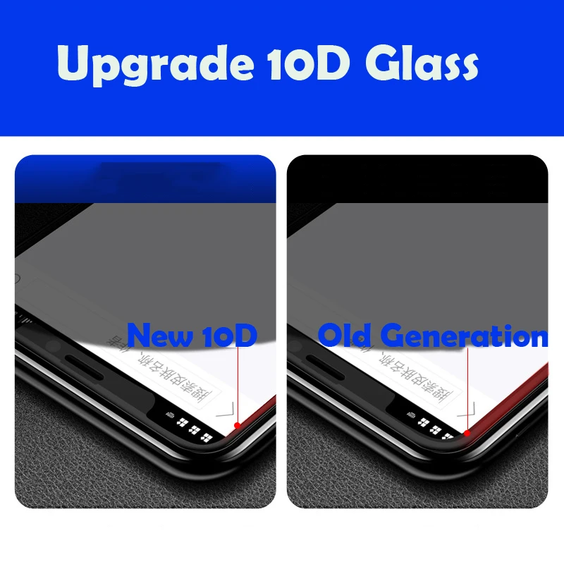 10 шт. полное покрытие 10D закаленное стекло для iPhone XS MAX XR Защита экрана X 7 8 PLUS 6 6s с