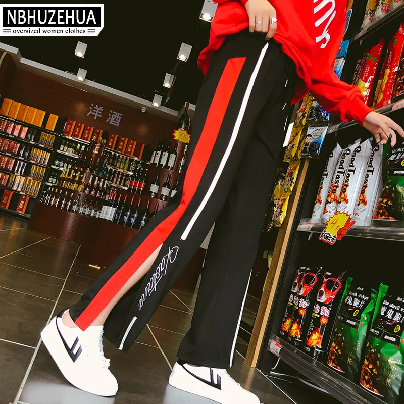 Женские спортивные штаны с вышитыми буквами NBHUZEHUA F45 повседневные брюки высокой