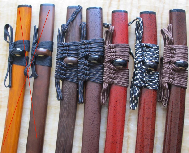 Сая для японского катаны меч ножны деревянный ножной кард с шелковым шнурком