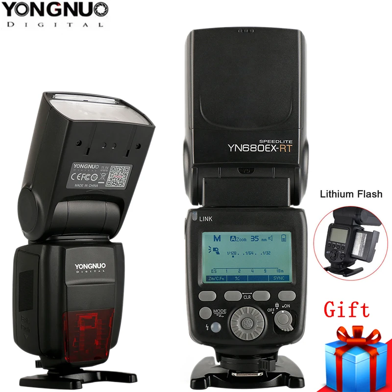 YN680EX-RT беспроводной мастер управление высокой скорости 2,4 г 1 s/8000 s ttl Flash speed lite с 2000 мАч литиевая батарея для камеры Canon