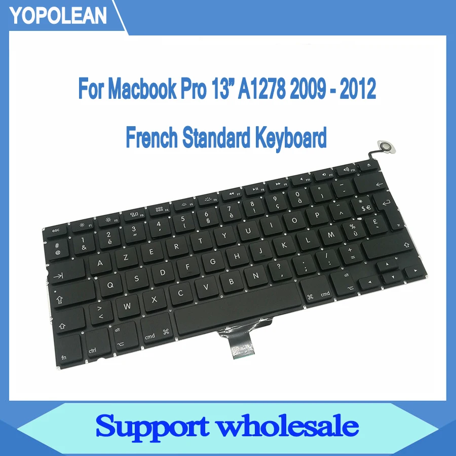 5 шт./лот новая AZERTY Французская клавиатура для Macbook Pro 13 дюймов A1278 2009 2010 2011 2012