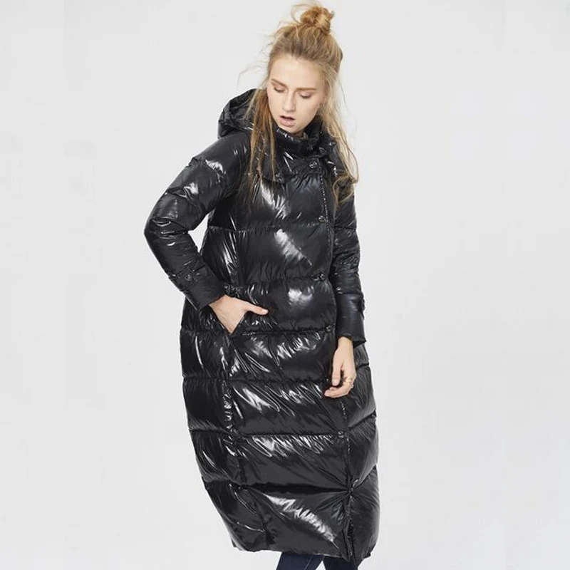 Пуховик женский белый теплый свободный большого размера 5XL|jacket down|jacket down womenjacket