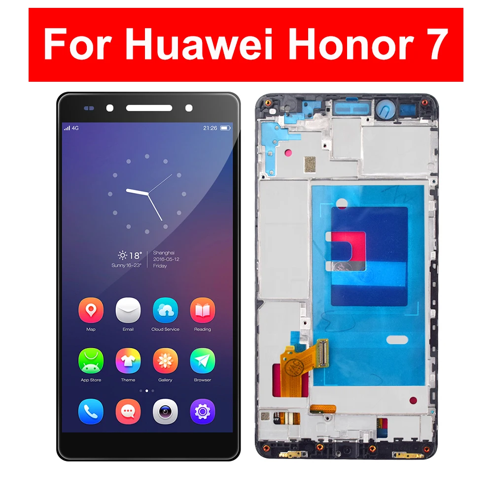 ЖК дисплей для Huawei Honor 7 PLk TL01H PLK L01 UL00 сенсорный экран в сборе с рамкой | Экраны для мобильных телефонов -32965736094