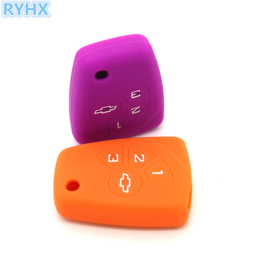 RYHX Newly 3 Buttons Silicone Car Remote Key Cover for Chevrolet Spark Volt Aveo Sonic Cruze Onix Silverado Keyless Holder | Автомобили и