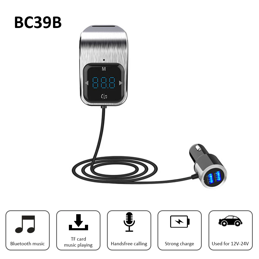 Fm передатчик Bluetooth автомобильный беспроводной радио адаптер AUX MP3 плеер fm