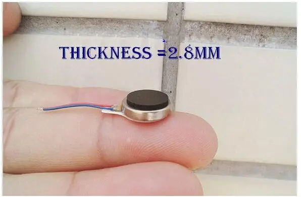 

100pcs/lot 12MM*2.8 MM Micro Button / coin / pancake Type Vibration Motor 2 V-5 V High Magnetic and Vibratory sensation