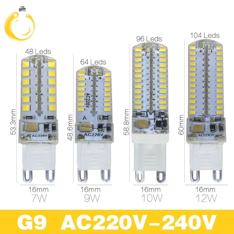 1 шт./лот высокое качество 6 Вт 9 COB LED G4 G9 E14 светодиодные лампы угол 360 лучей Bombillas