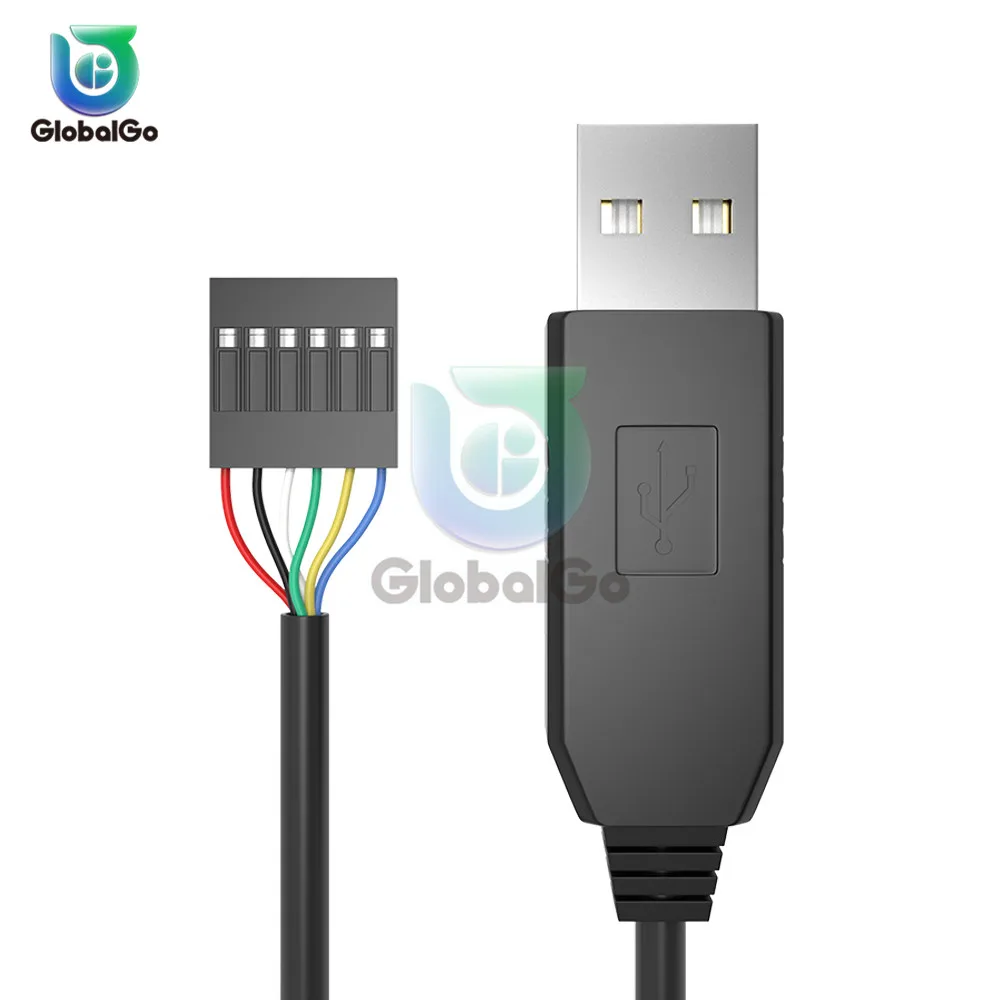 FT232 6Pin USB к ttl UART последовательный провод адаптер RS232 скачать кабель светодиодный
