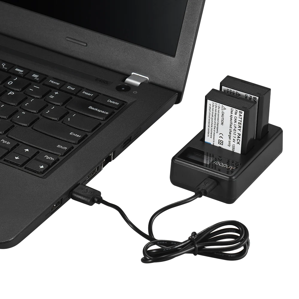 Andoer LCD2-LPE12 USB вход ЖК-дисплей двухканальный камера зарядное устройство для Canon LP-E12