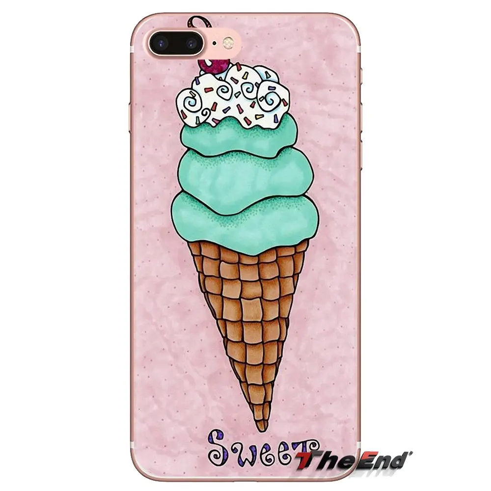 For Xiaomi Mi3 Samsung A10 A30 A40 A50 A60 A70 Galaxy S2 Note 2 Grand Core Prime Transparent Soft Cases Covers Sweet Ice Cream |
