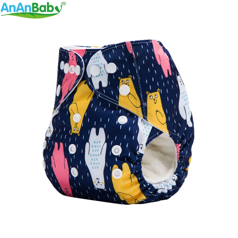 Новинка 2018 Детские Тканевые Подгузники Ananbaby с машинной печатью тканевые