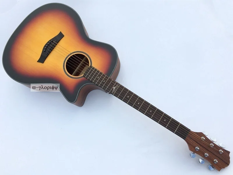 Hickory wood 41 дюймов Акустическая Электрогитара с эквалайзером с микрофоном beat board функция sunburst Цвет