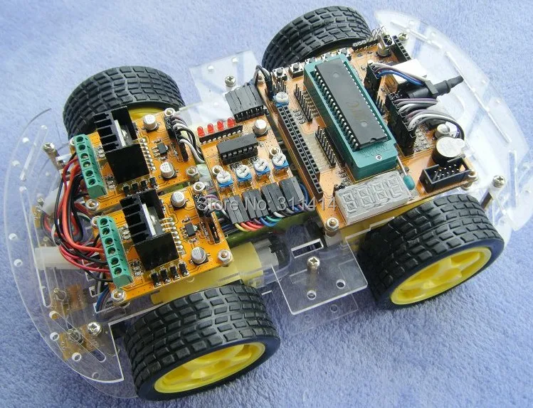 Робот-автомобиль 4WD с датчиком скорости 1 комплект | Игрушки и хобби