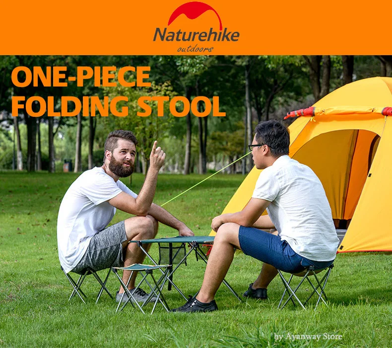 Naturehike светильник, односекционный уличный табурет, компактный портативный алюминиевый складной рыбацкие стулья, маленький табурет для кемпинга, Складное Сиденье