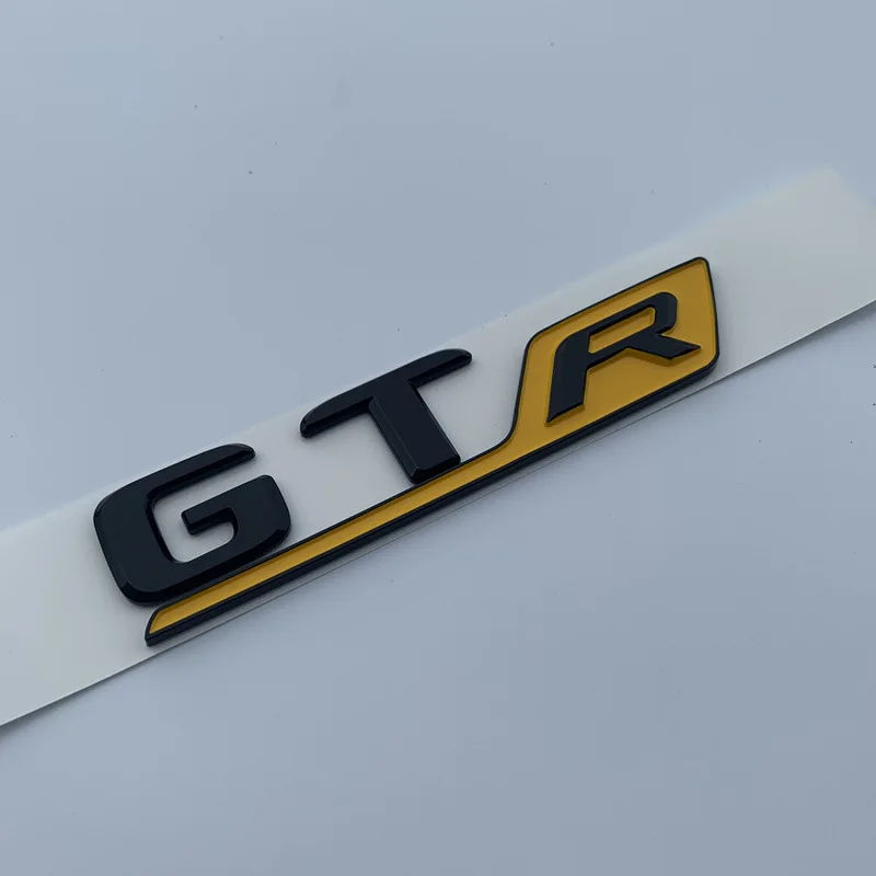 Длинные буквы R S Эмблема для Mercedes Benz AMG GTR C63S E63S GLC63S GLE63S Эмблема для стайлинга автомобилей Наклейка на багажник черный красный серебристый