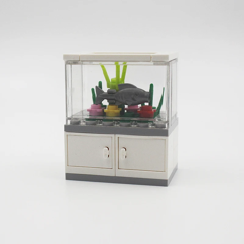 Аксессуары Single MOC чехол для аквариума коробка строительные блоки из рыбьей травы